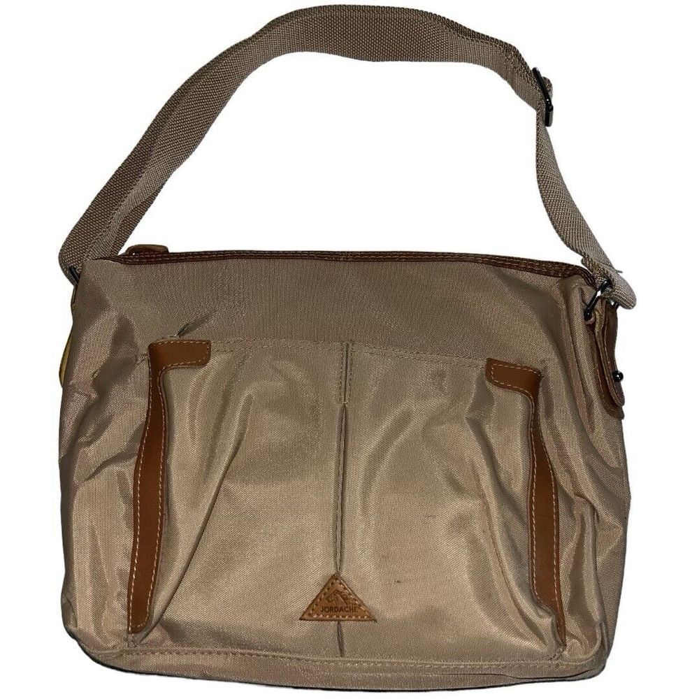 Vintage Y2K Jordache‎ Bag Shoulder Purse 90s Horse Tan Canvas Tote